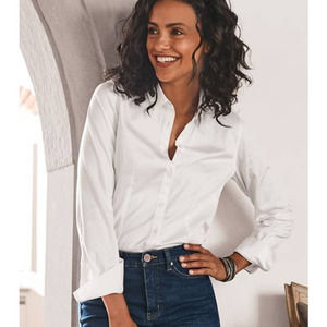 Soft Surroundings Women Sz 10 Perfection in White Shirt Button Front Cotton EUC